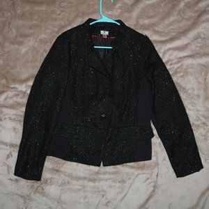 Worthington Black Sparkle Blazer Jacket - Length 24 - Shoulders 15 - Pits 18.5